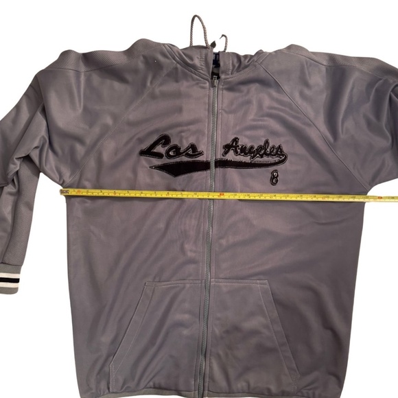 Vintage Y2K Los Angeles Zip Hoodie | Grey | Size M - Picture 14 of 15